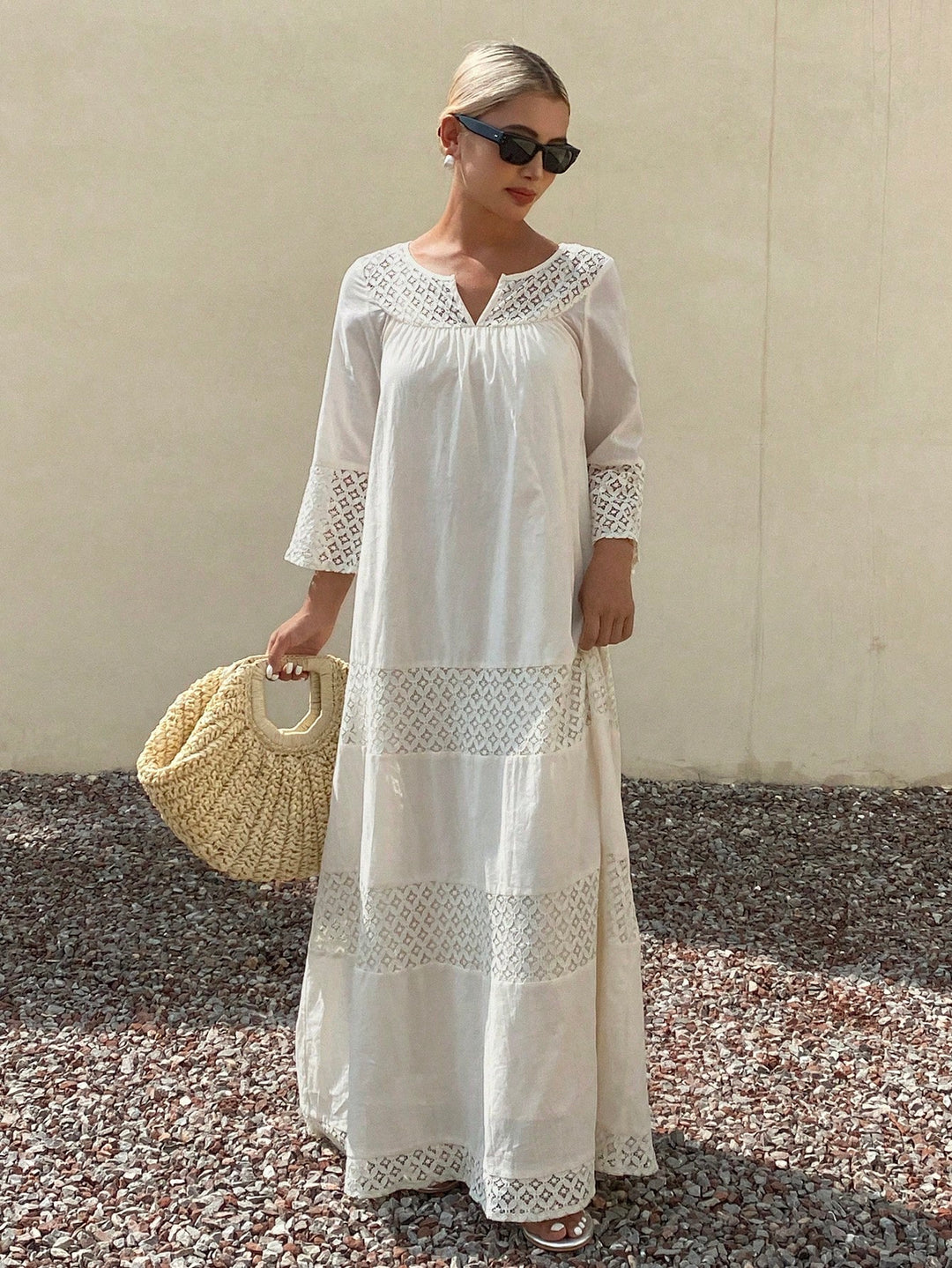 Rochie midi SHEIN, alb