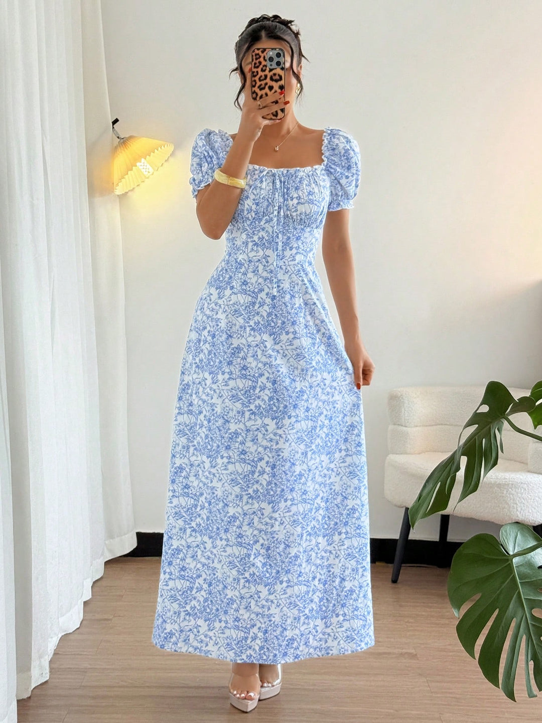 Rochie maxi SHEIN, albastru