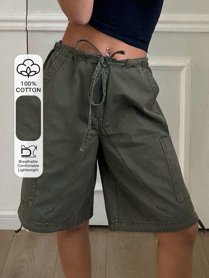 Pantaloni scurți SHEIN, kaki