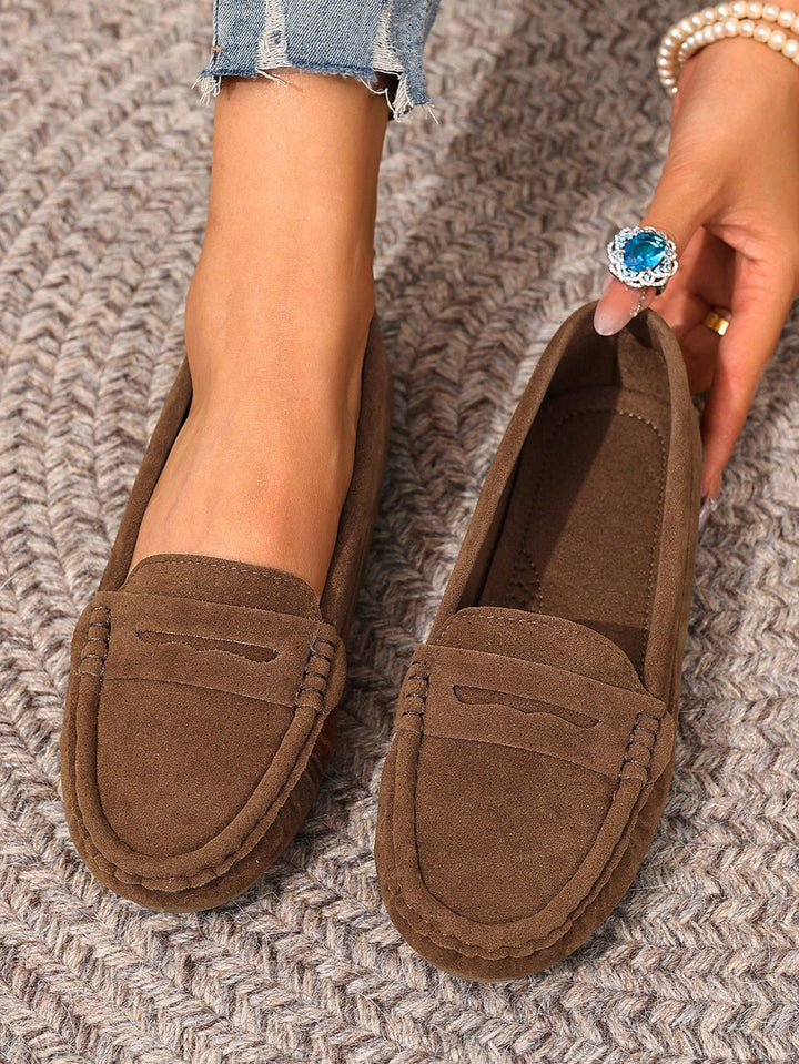 Mocasini SHEIN, maro