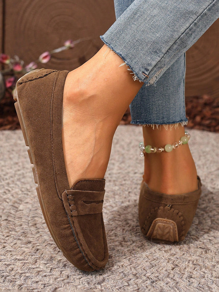 Mocasini SHEIN, maro