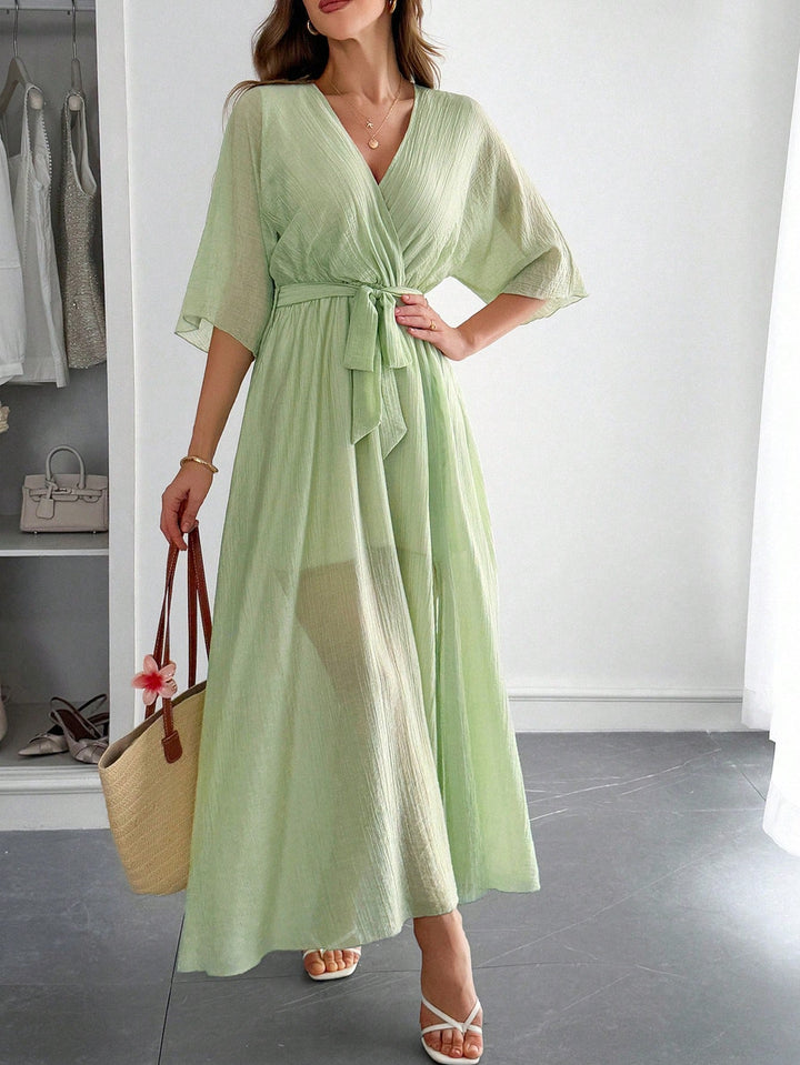 Rochie maxi SHEIN, verde