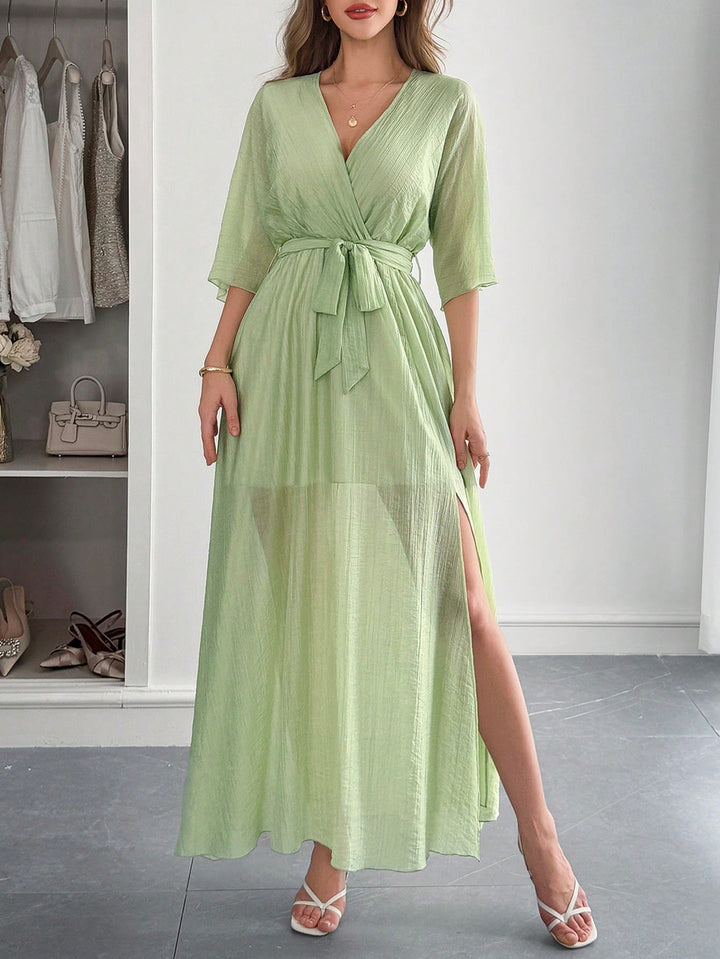 Rochie maxi SHEIN, verde