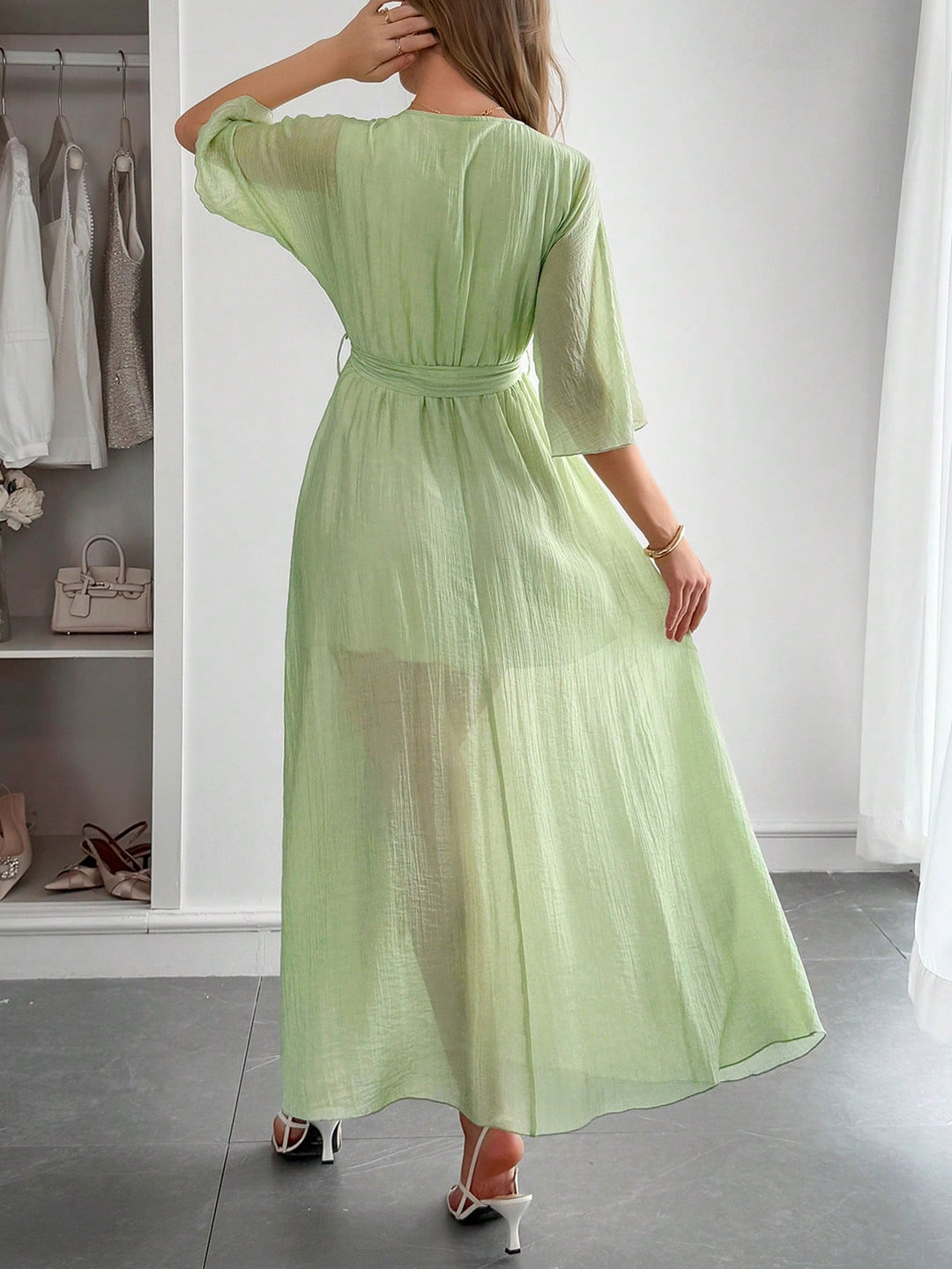 Rochie maxi SHEIN, verde
