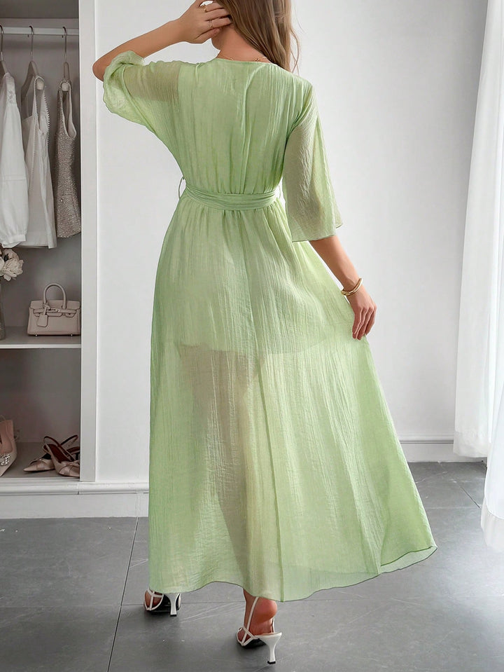 Rochie maxi SHEIN, verde