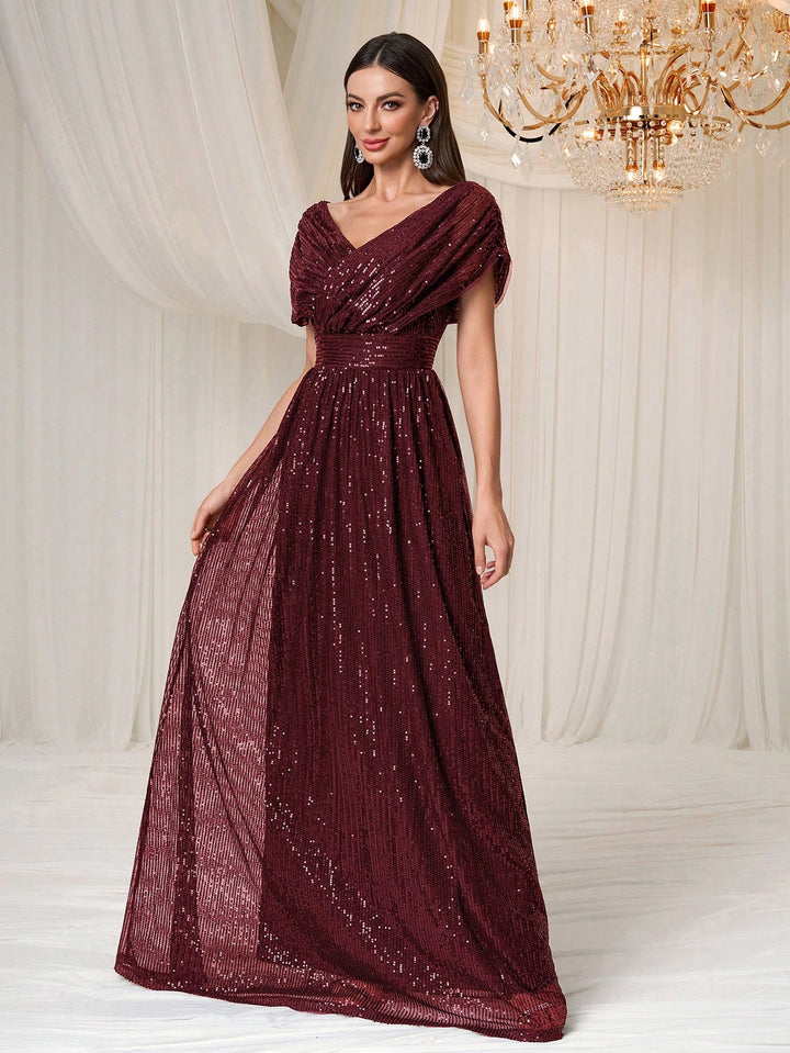 Rochie de ocazie SHEIN, vișiniu