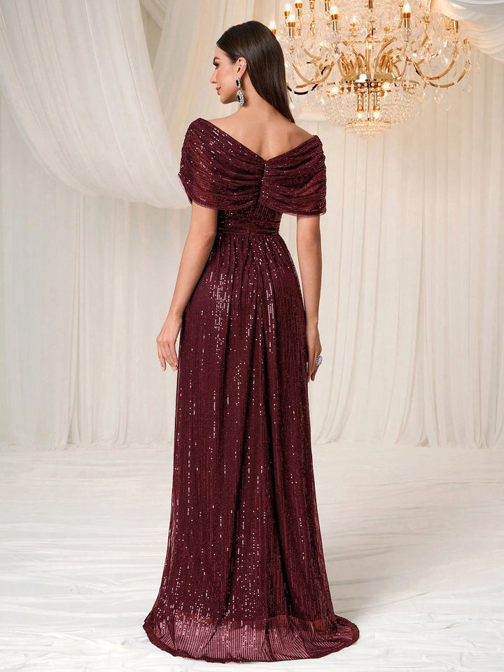 Rochie de ocazie SHEIN, vișiniu