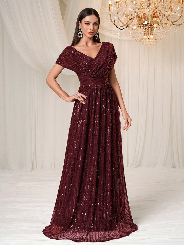 Rochie de ocazie SHEIN, vișiniu