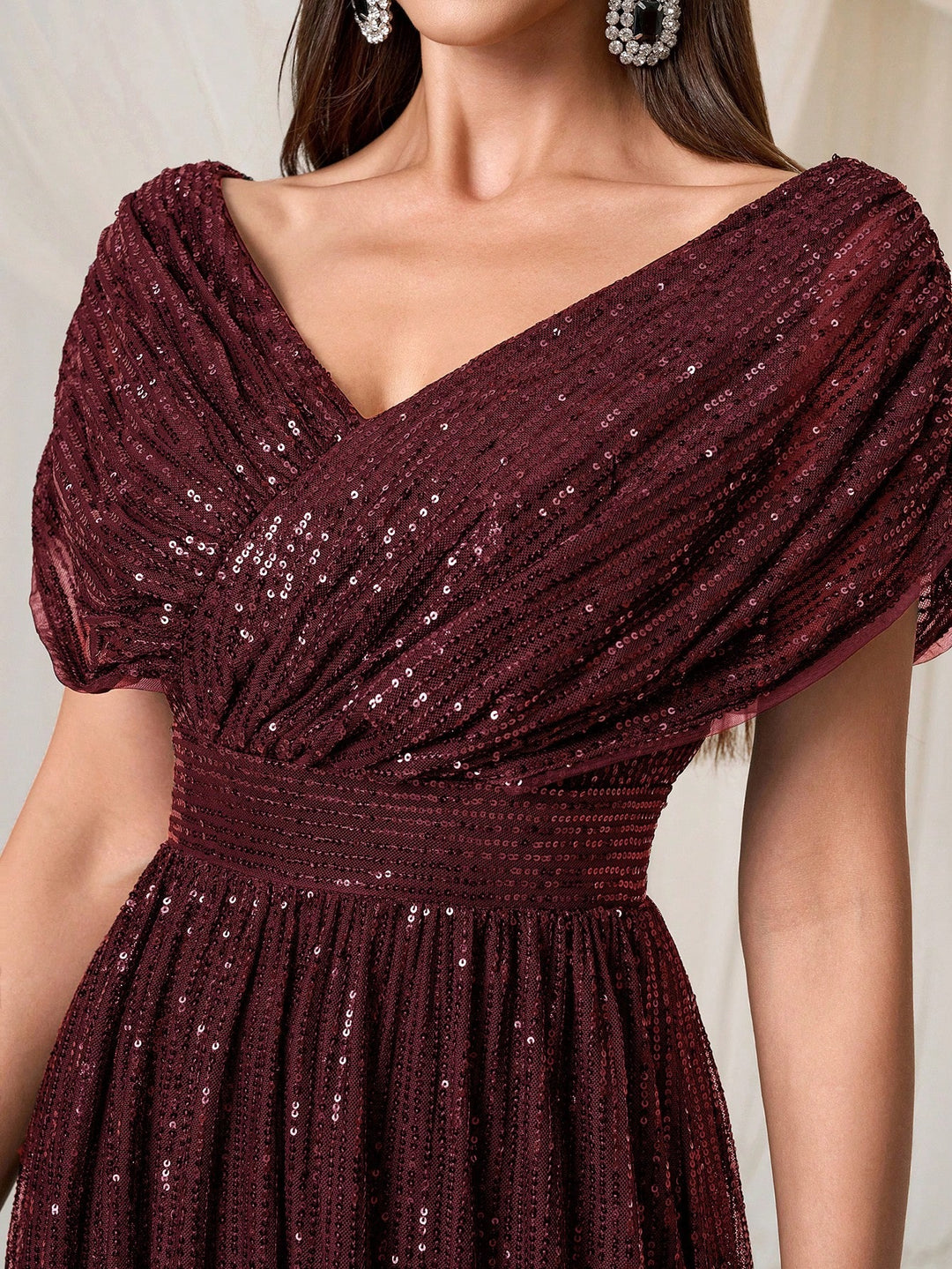 Rochie de ocazie SHEIN, vișiniu