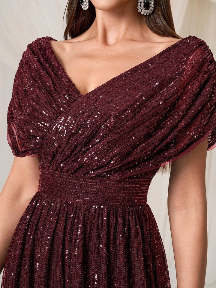 Rochie de ocazie SHEIN, vișiniu