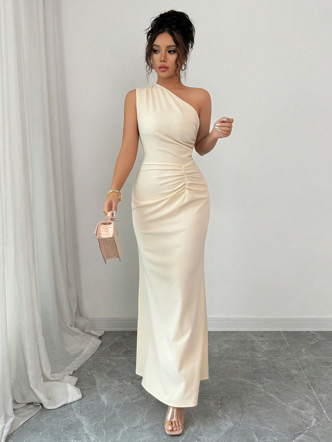 Rochie maxi SHEIN, bej
