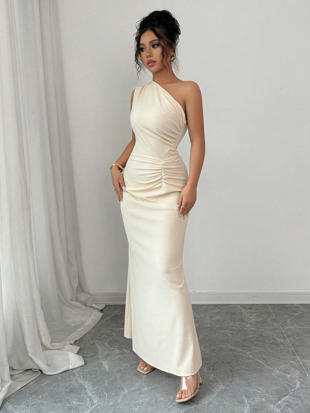 Rochie maxi SHEIN, bej