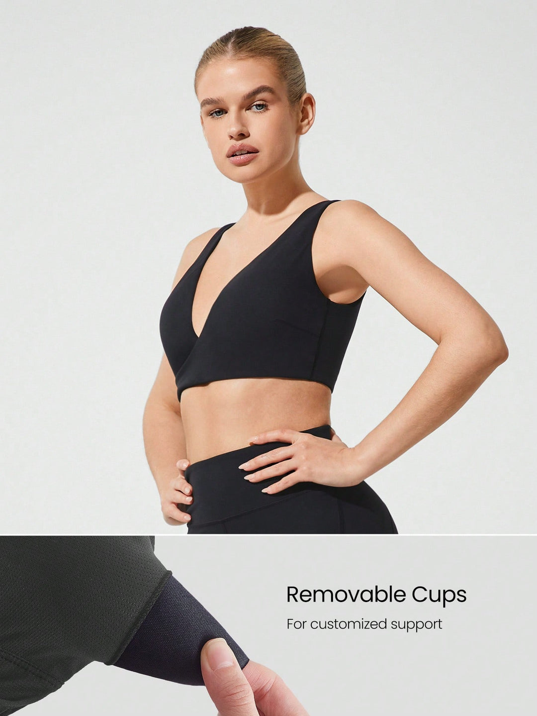 Bustieră sport SHEIN, negru
