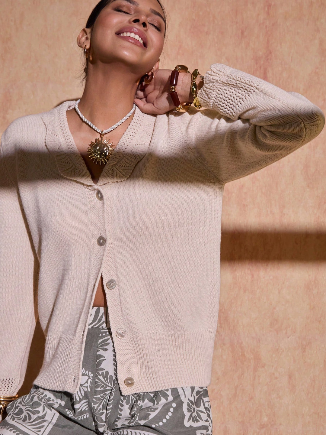 Cardigan SHEIN, bej