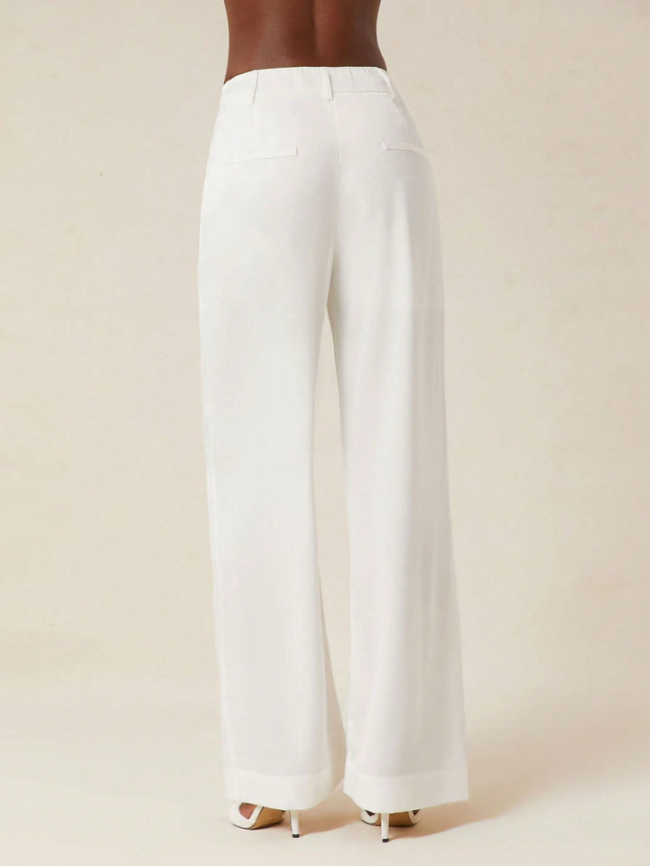 Pantaloni SHEIN, alb