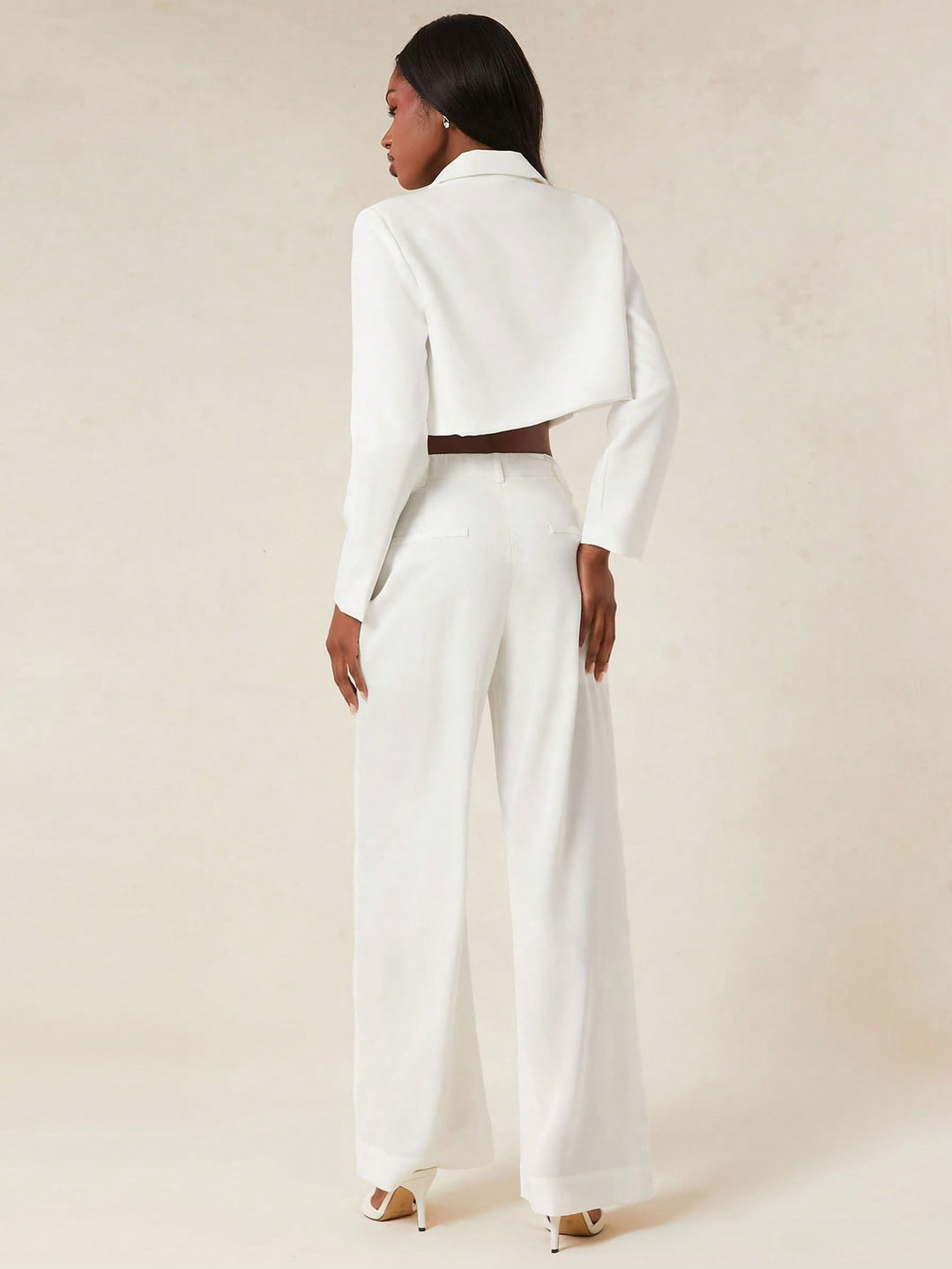 Pantaloni SHEIN, alb