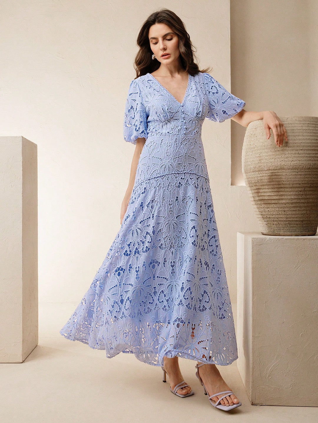 Rochie midi SHEIN, albastru