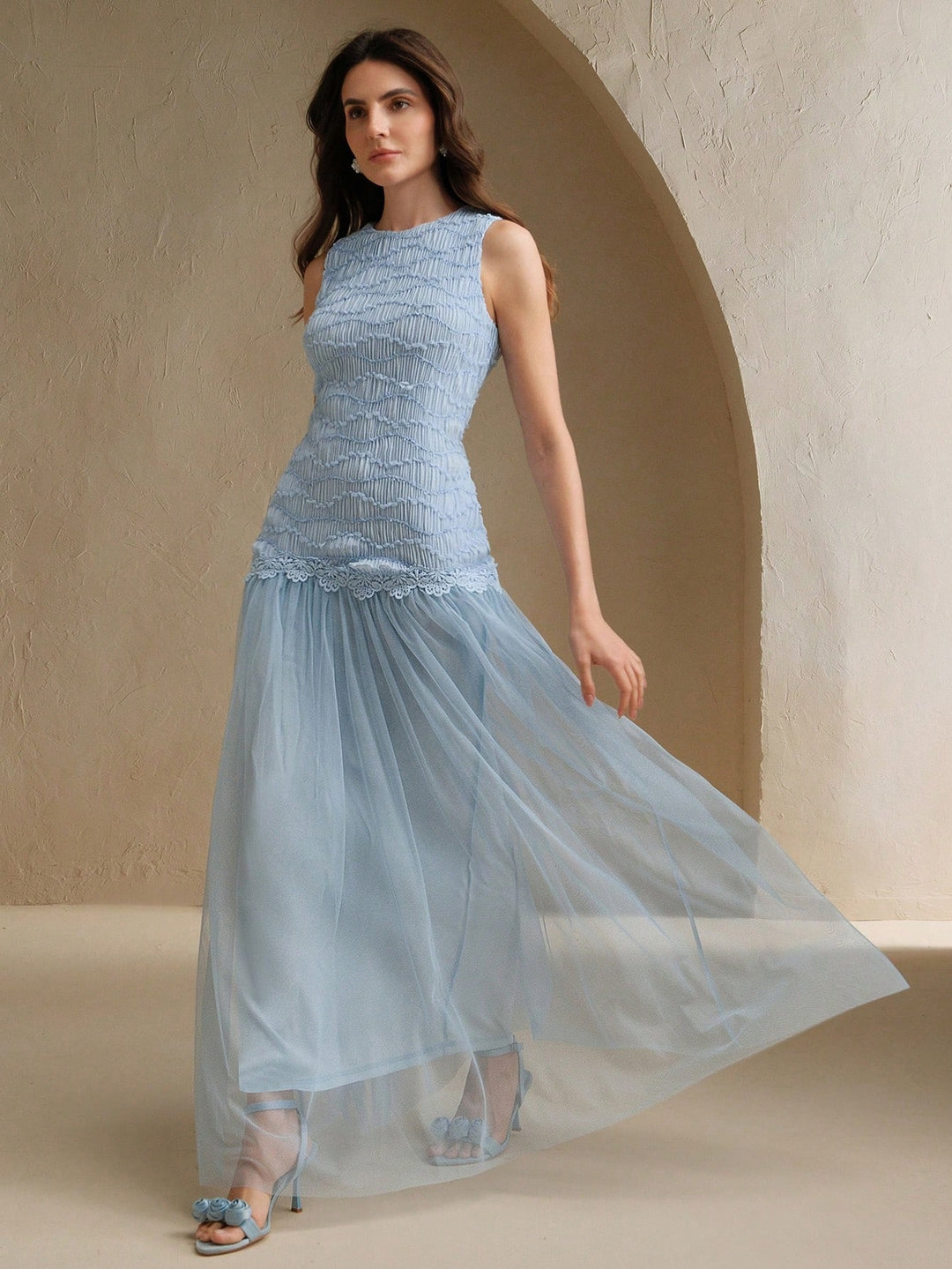 Rochie maxi SHEIN, albastru