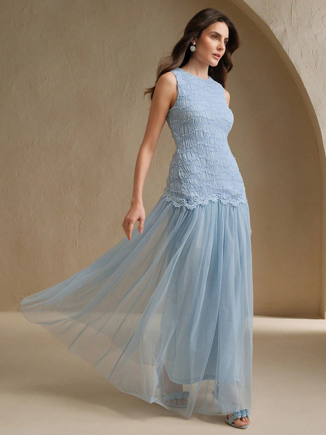 Rochie maxi SHEIN, albastru