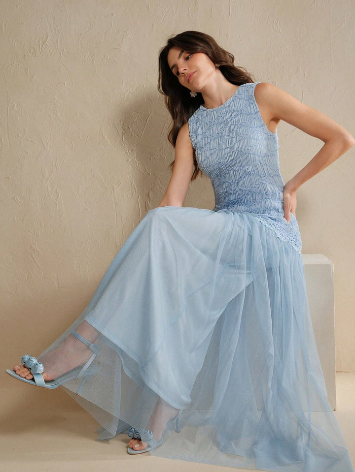 Rochie maxi SHEIN, albastru