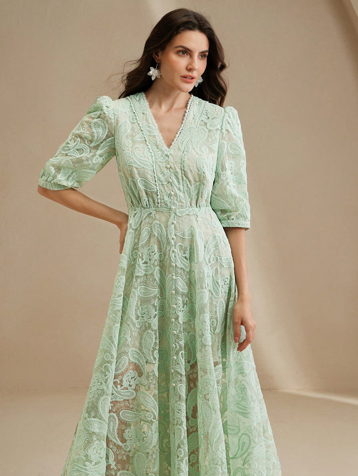 Rochie maxi SHEIN, verde