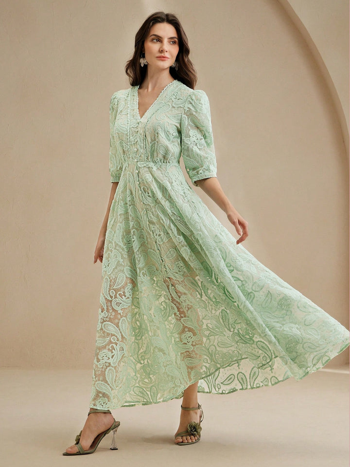 Rochie maxi SHEIN, verde