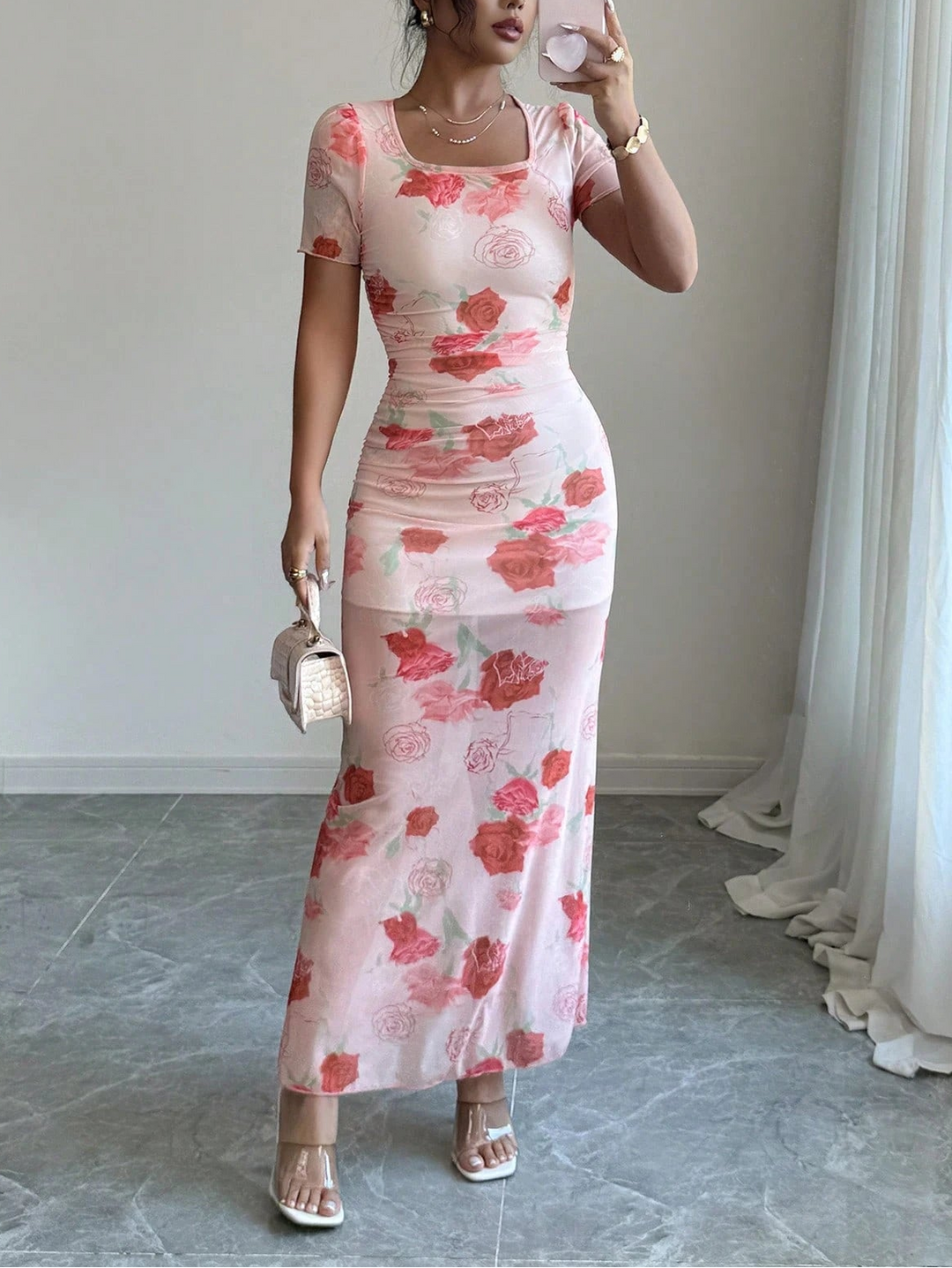 Rochie maxi SHEIN, mix culori