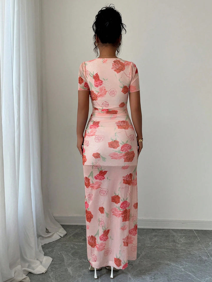 Rochie maxi SHEIN, mix culori