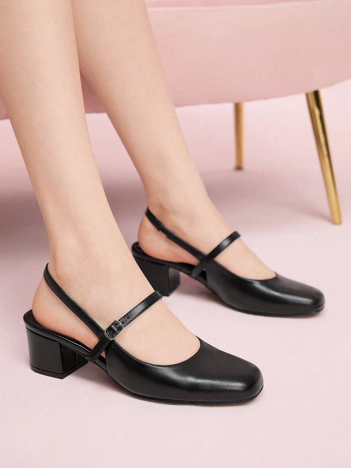 Pantofi cu toc SHEIN, negru