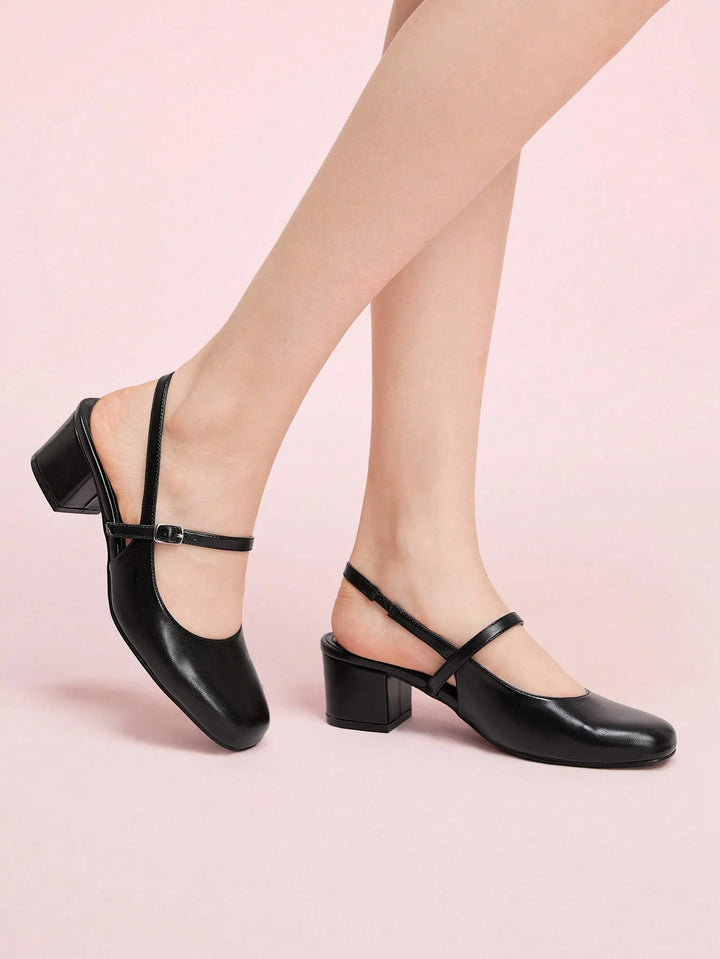 Pantofi cu toc SHEIN, negru
