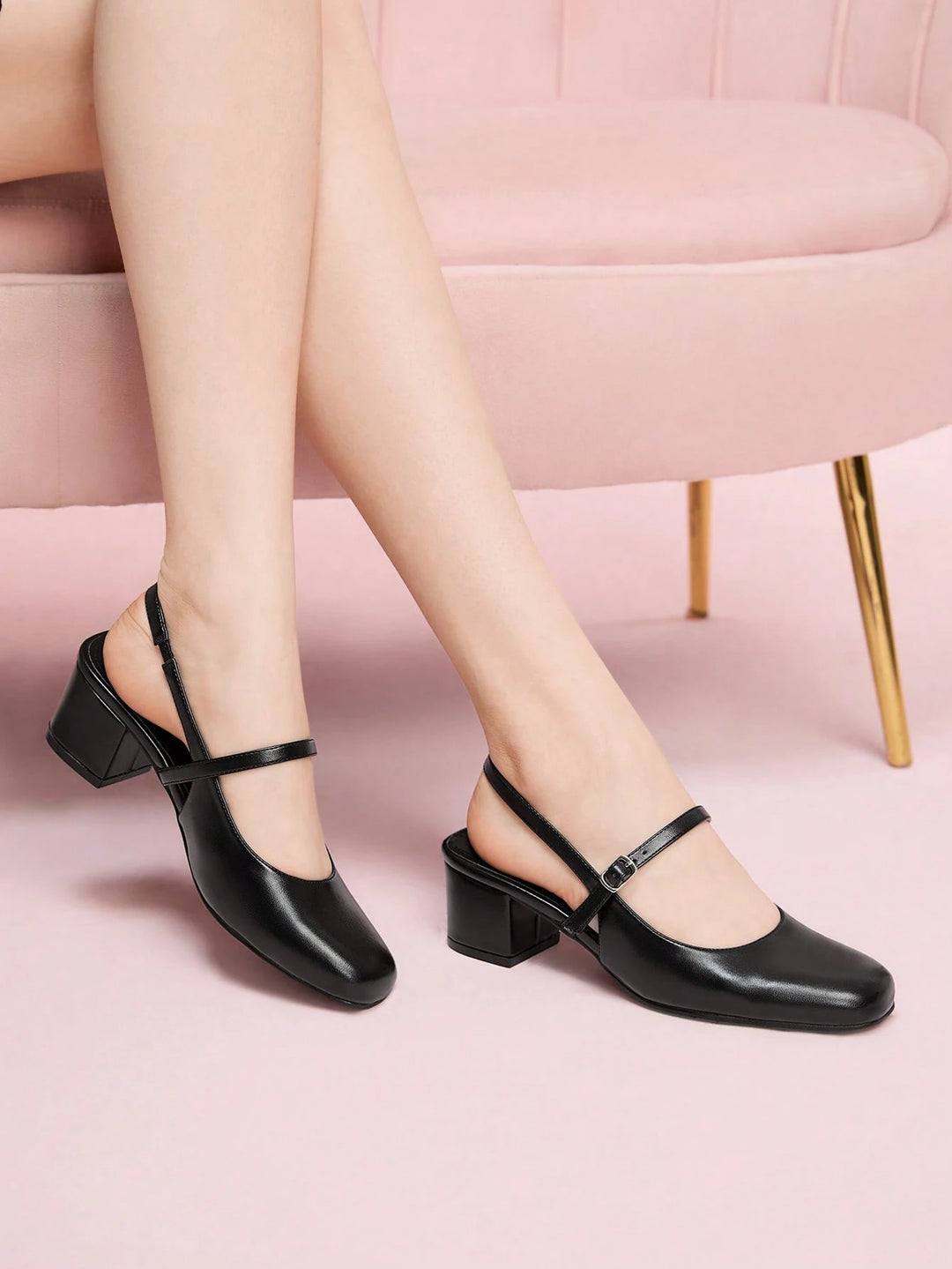 Pantofi cu toc SHEIN, negru