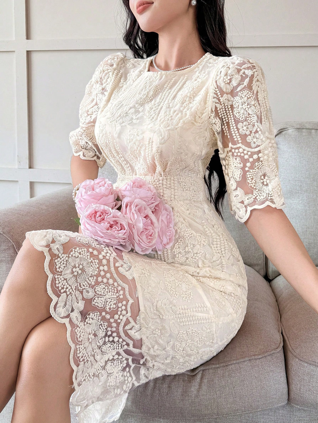 Rochie maxi SHEIN, portocaliu