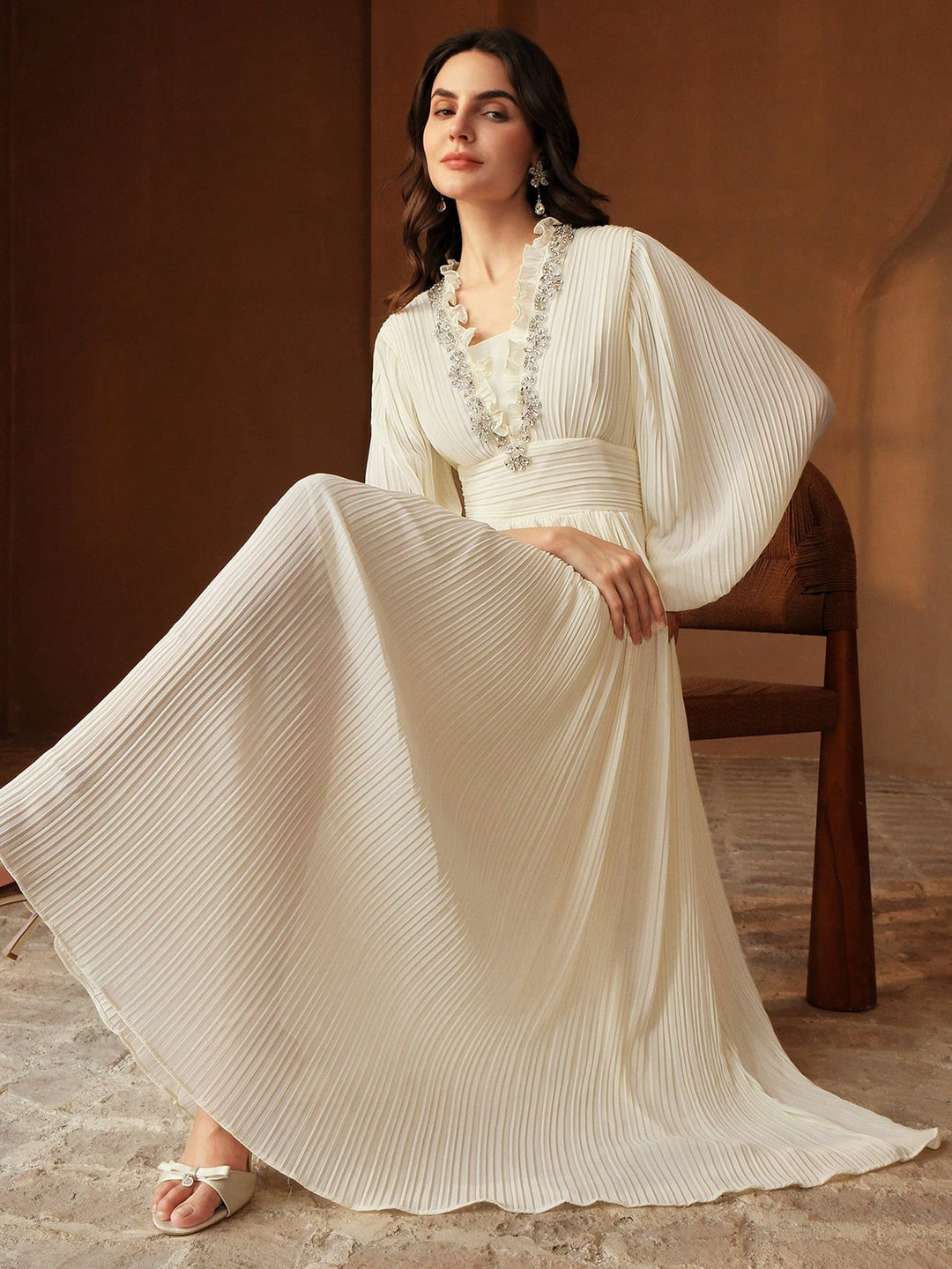 Rochie maxi SHEIN, portocaliu