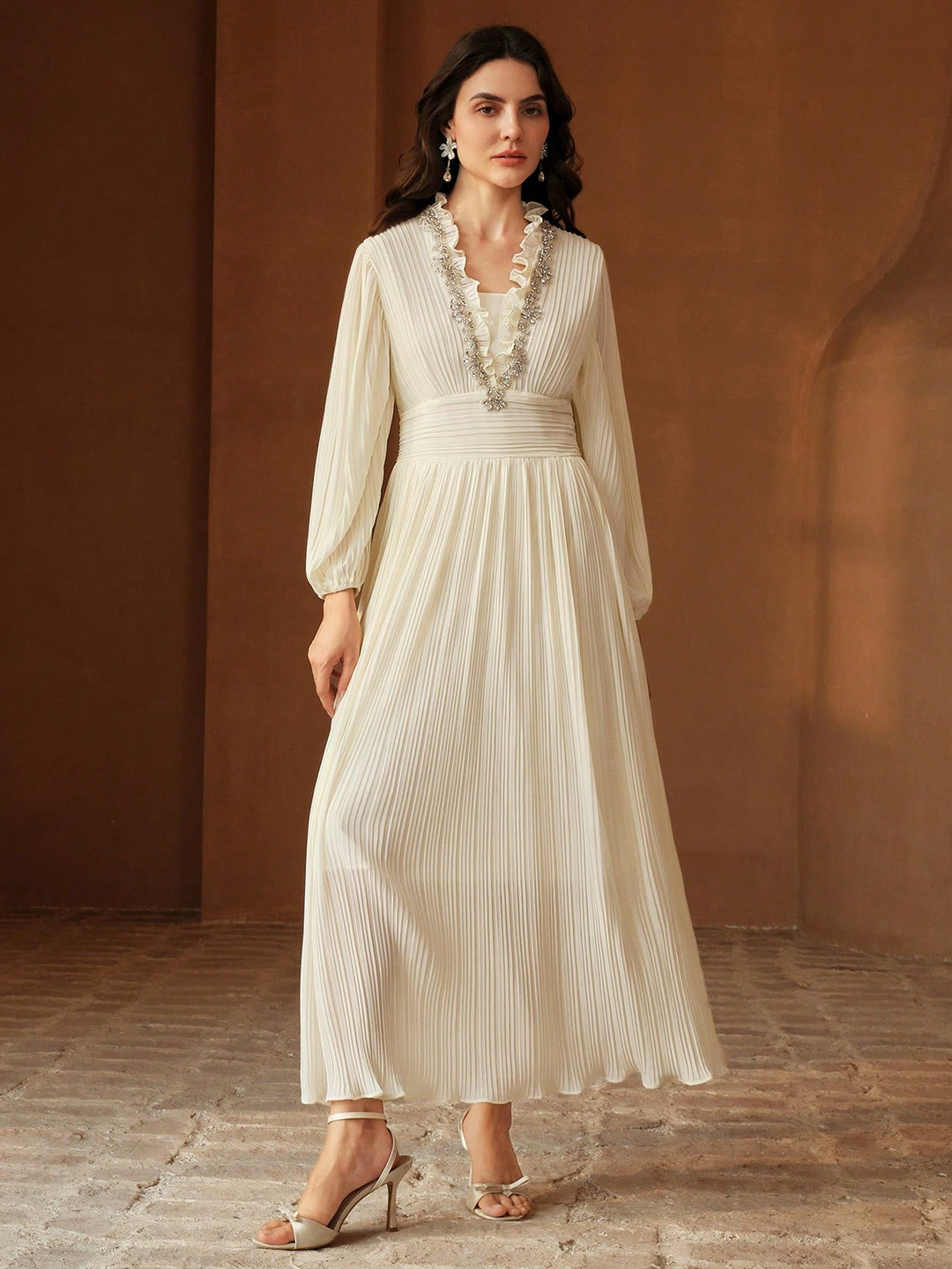 Rochie maxi SHEIN, portocaliu