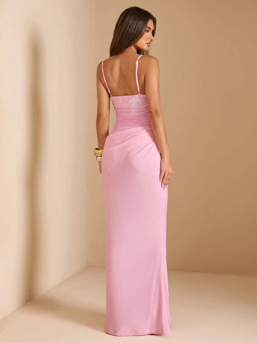 Rochie maxi SHEIN, roz