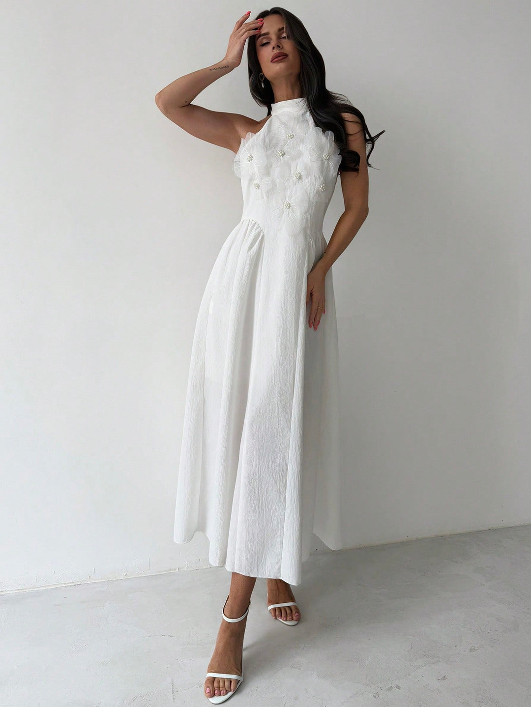 Rochie midi SHEIN, alb