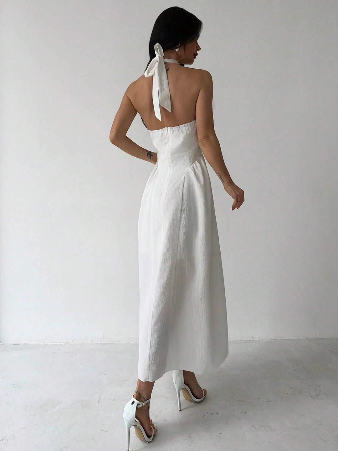 Rochie midi SHEIN, alb
