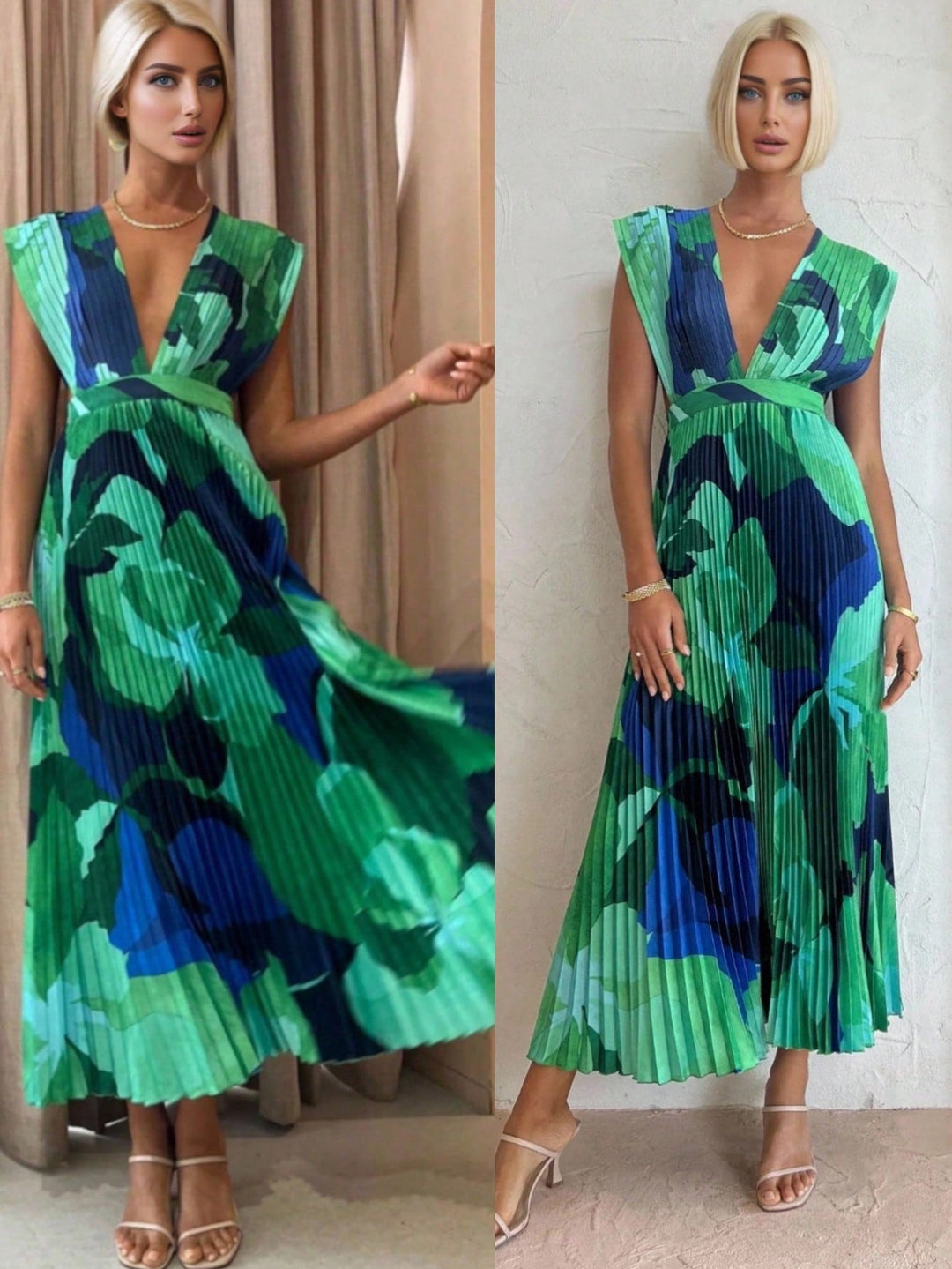 Rochie maxi SHEIN, turcoaz