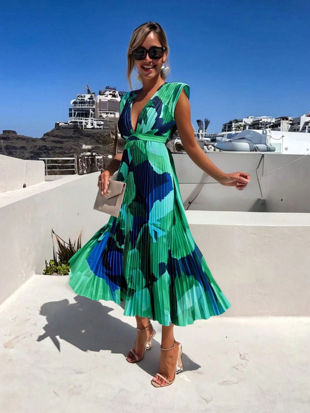 Rochie maxi SHEIN, turcoaz
