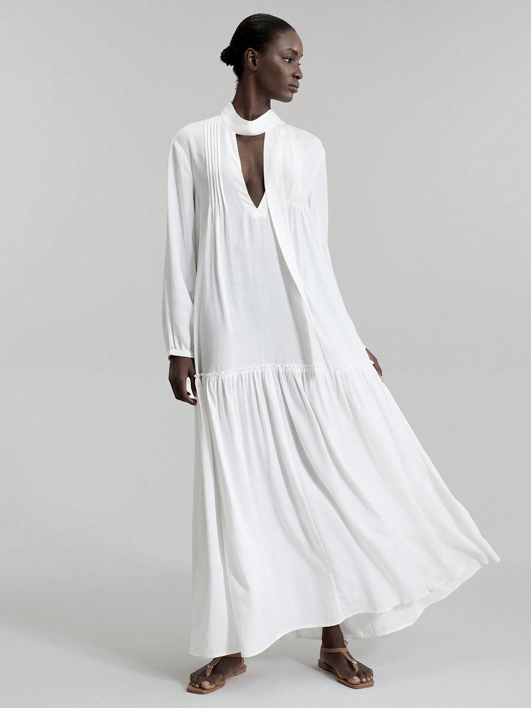 Rochie maxi SHEIN, alb