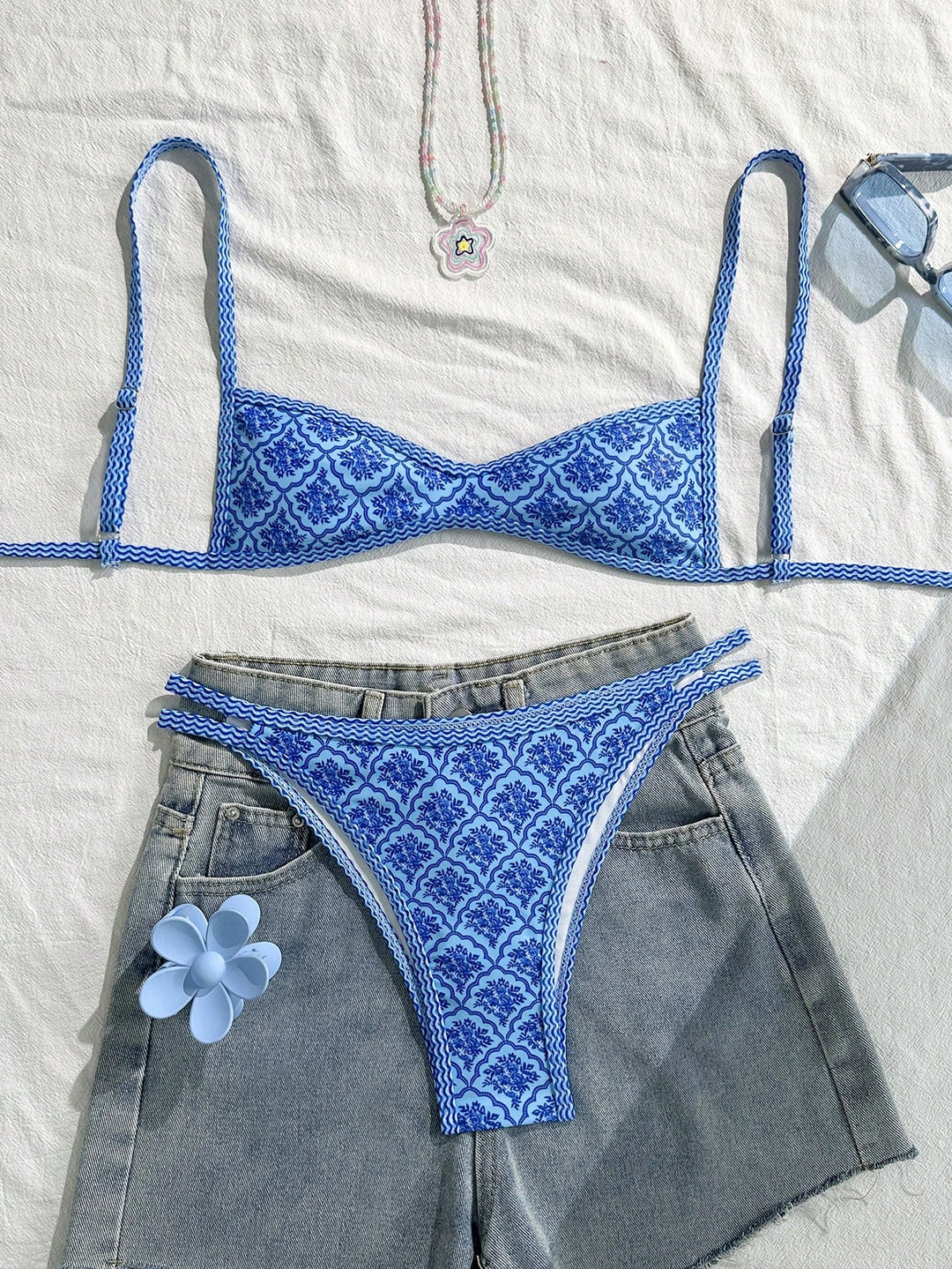 Set bikini SHEIN, albastru