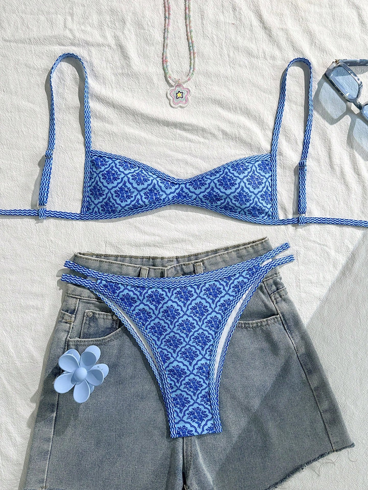Set bikini SHEIN, albastru