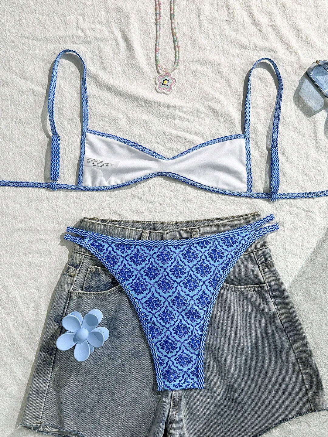 Set bikini SHEIN, albastru