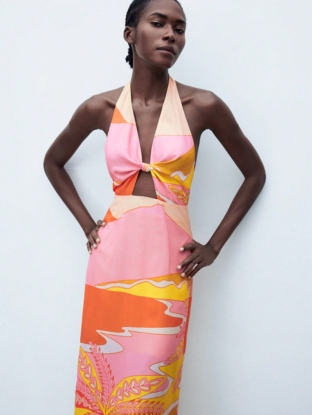 Rochie maxi SHEIN, portocaliu