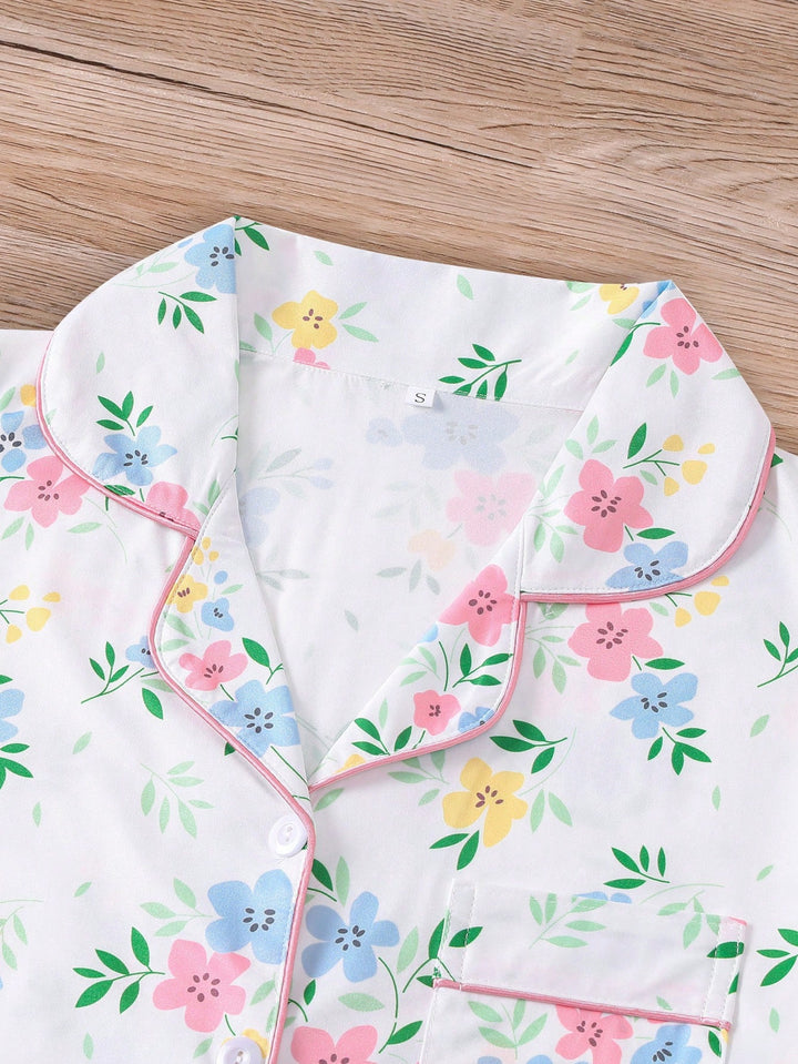 Compleu pijamale SHEIN, alb