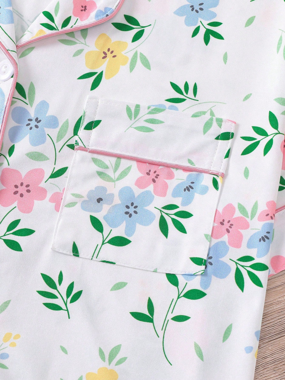 Compleu pijamale SHEIN, alb