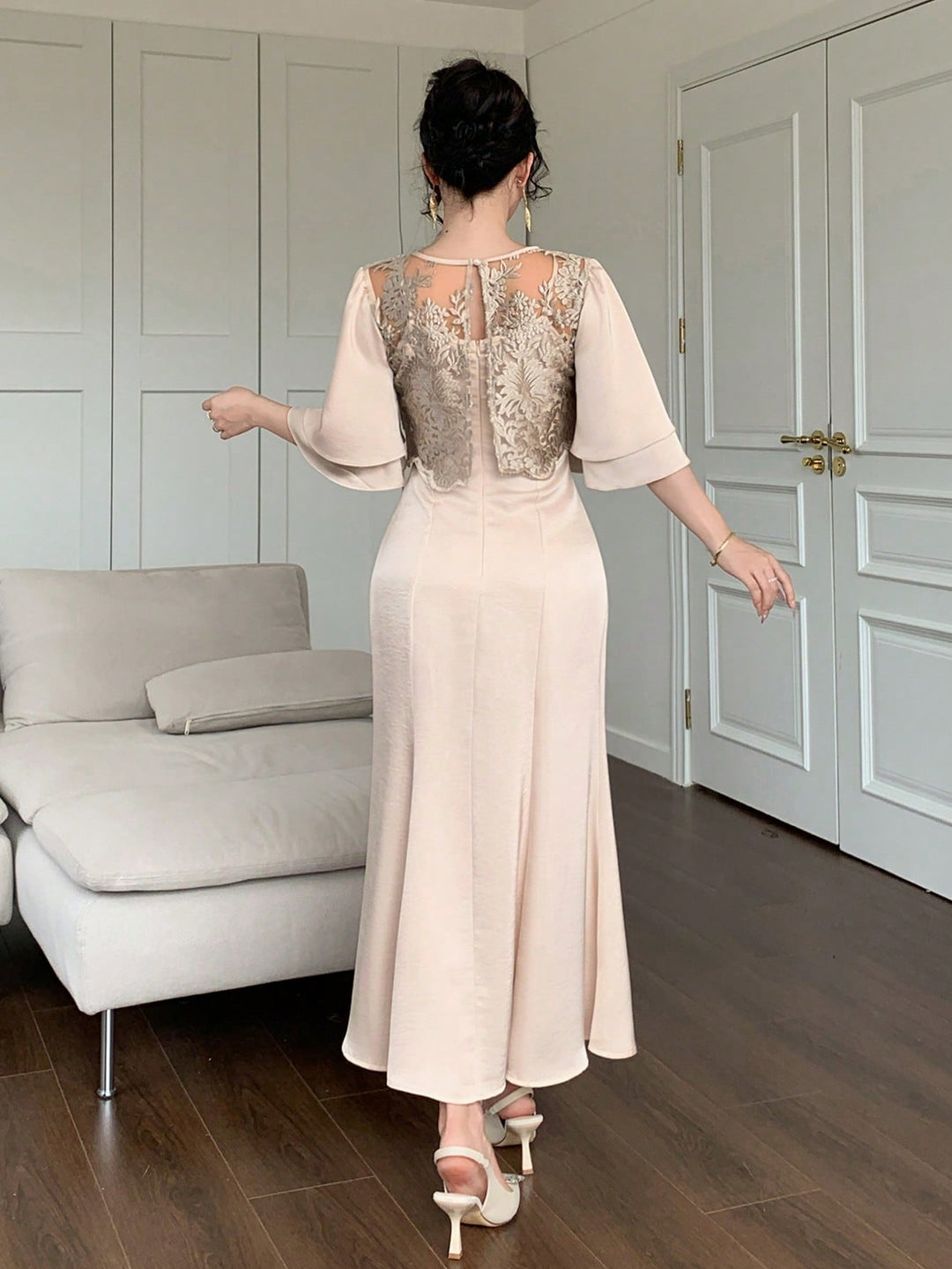 Rochie maxi SHEIN, portocaliu