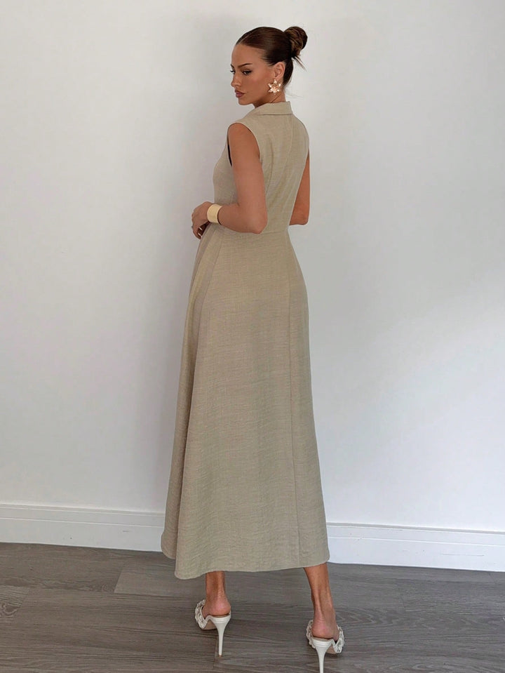 Rochie maxi SHEIN, bej