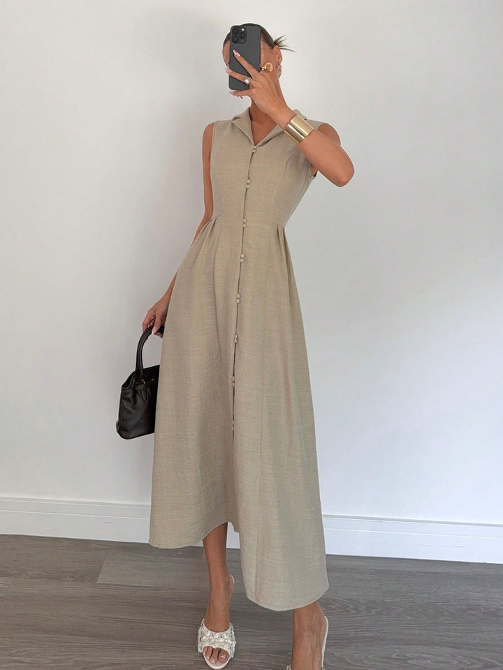 Rochie maxi SHEIN, bej