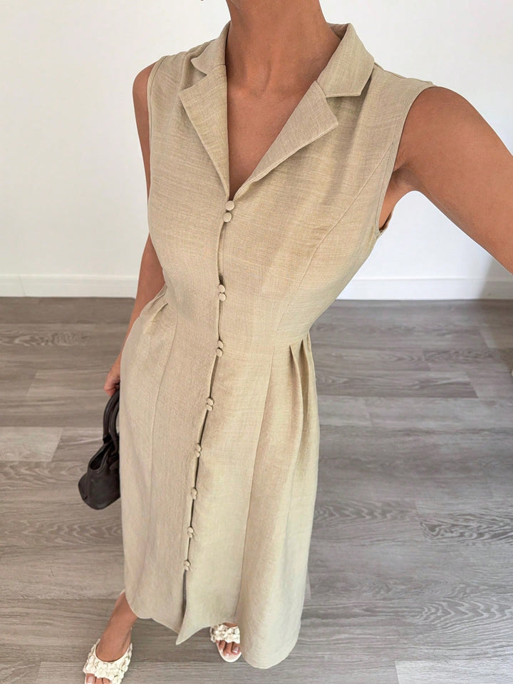 Rochie maxi SHEIN, bej
